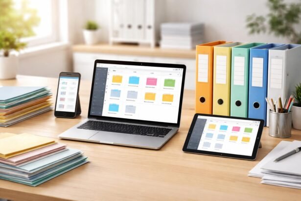 Hatékony irodai iratrendezés modern iratszekrénnyel és fájlokkal