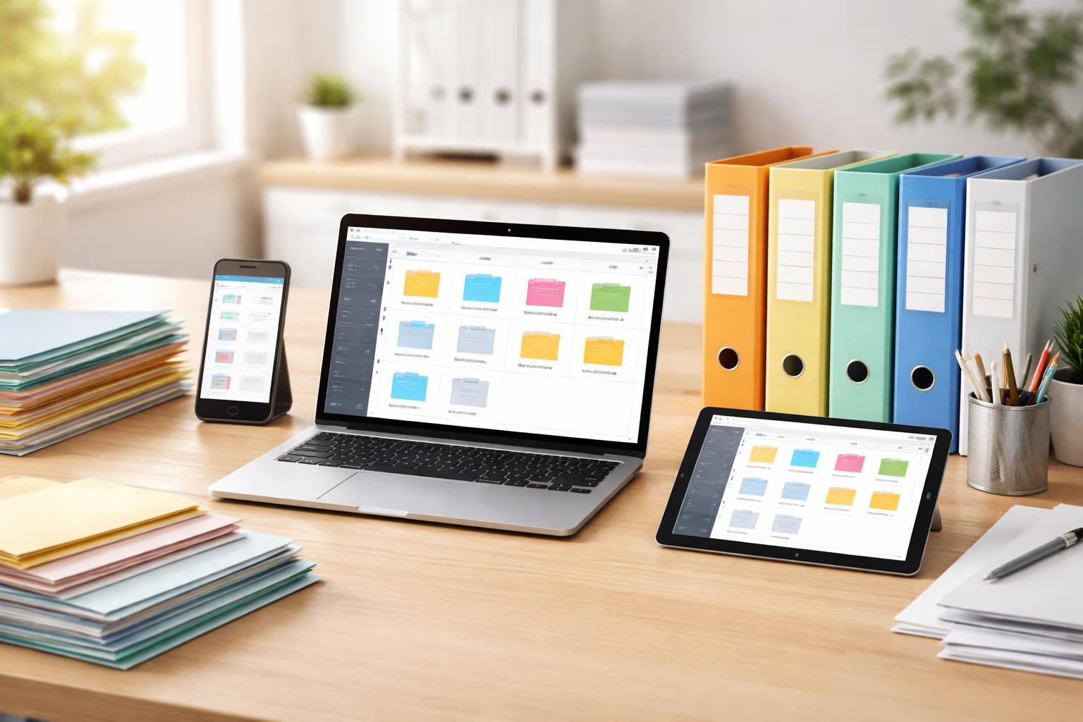 Hatékony irodai iratrendezés modern iratszekrénnyel és fájlokkal